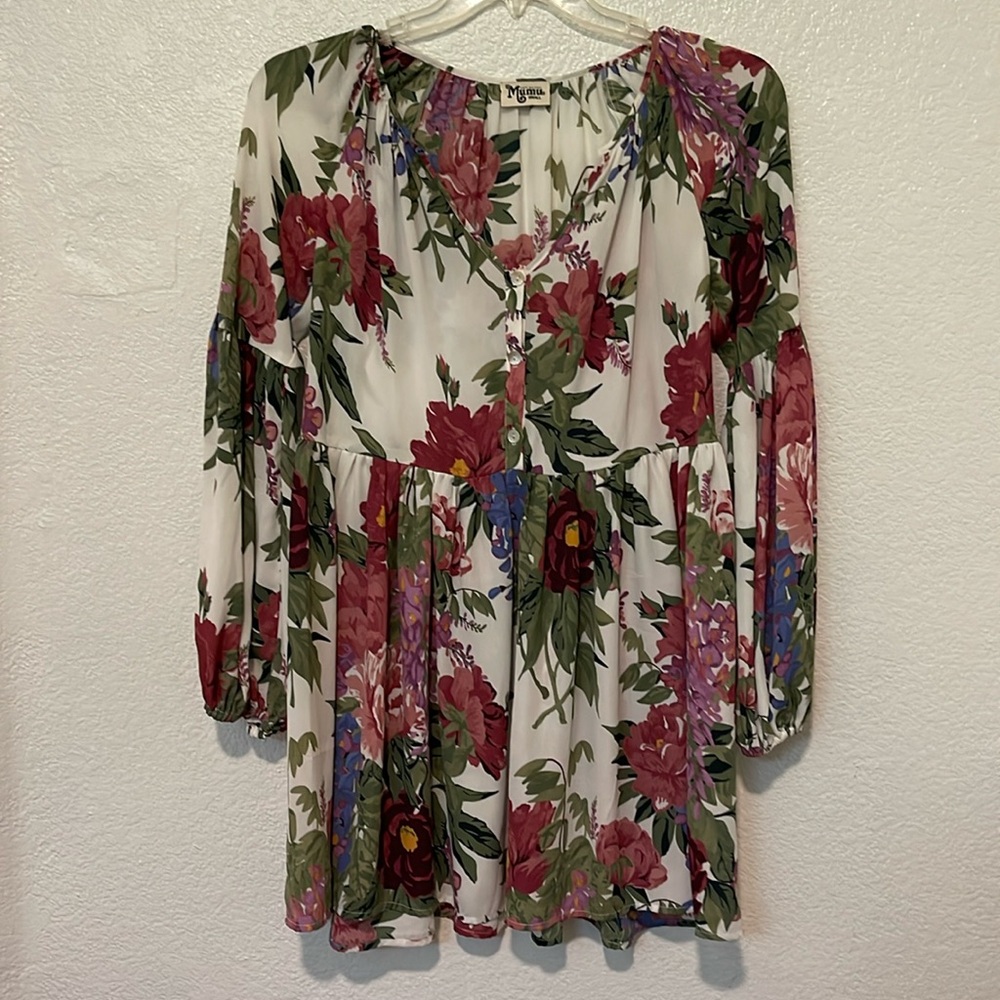Show me your Mumu long sleeve floral dress